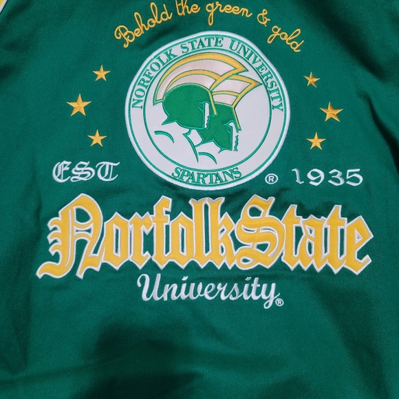 Norfolk State Spartans University Letterman,  racing jacket. - Picture 5 of 5